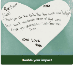 Donate today to double your impact